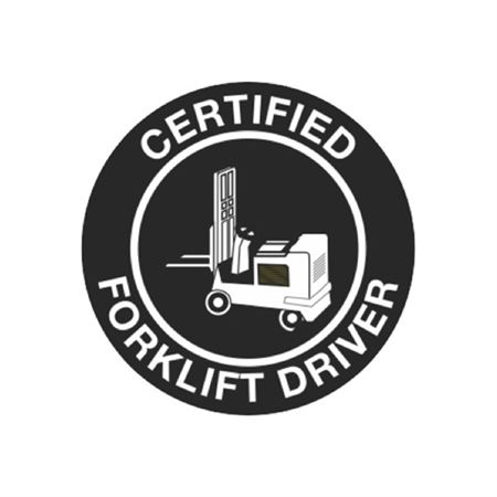 Certified Forklift Driver Hard Hat Decal